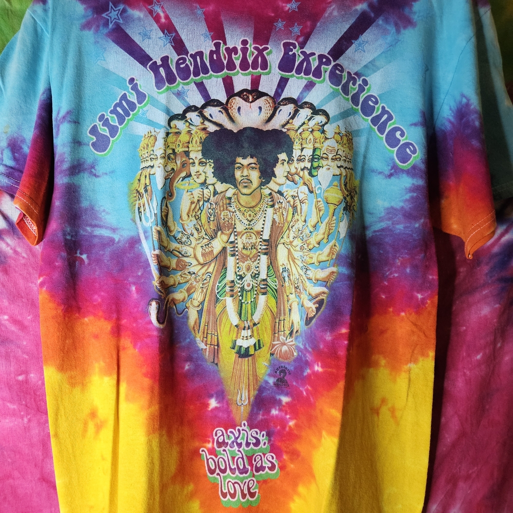 Liquid Blue Jimi Hendrix Experience Axis Tie-Dye T-Shirt